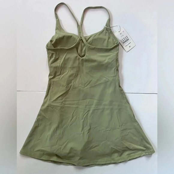 NWT HALARA Olive Green Sleeveless Mini Dress with Shorts Women Size XS - Picture 7 of 7